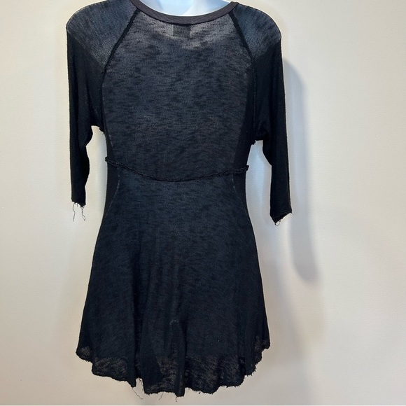Free People Intimately Weekend Layering Long Sleeve Tee Black Knit Size Small - Picture 7 of 11
